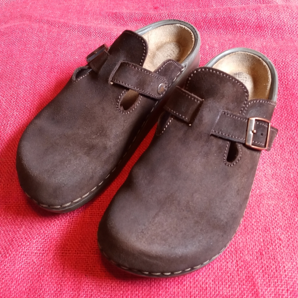 Birkenstock Tatami Men's 44 (11 M) Brown Suede Mules Shoes Clogs
